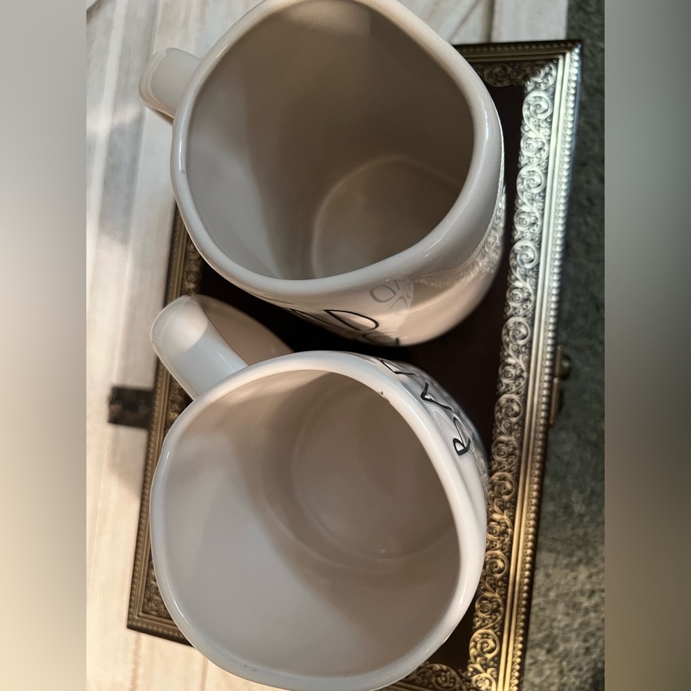 Rae Dunn White Ceramic Mug Set - Bad Egg & Good Egg - Picture 3 of 3